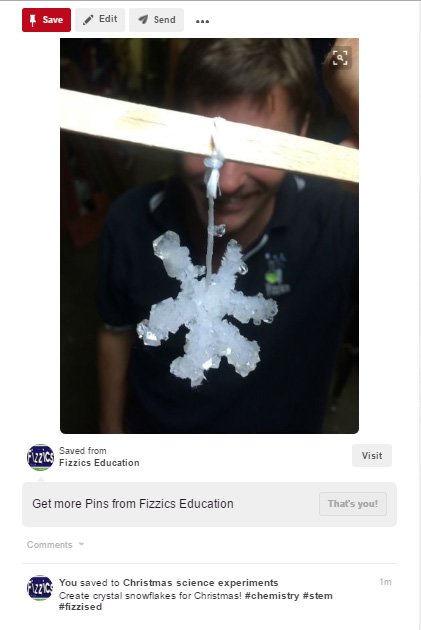 Pinterest individual pin by Fizzics Education - make a borax snowflake