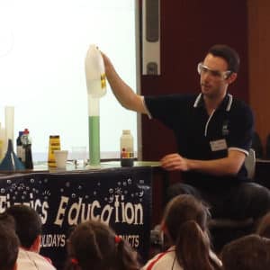 Running chemistry experiments during an incursion