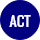 dark blue circle with the letters ACT written in the middle