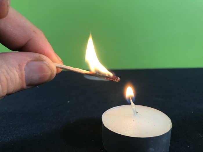 Balloon survives the flame science experiment - lighting a candle