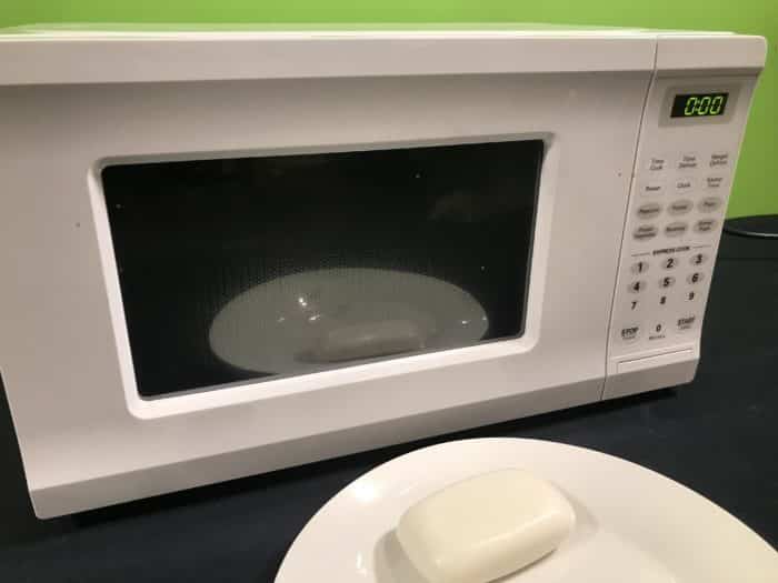 Soap in the microwave science experiment - materials needed