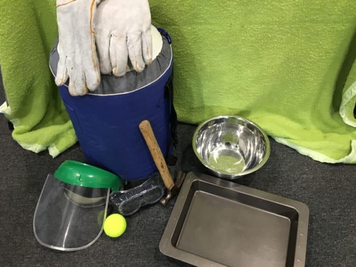 Liquid nitrogen and tennis ball science experiment - materials needed