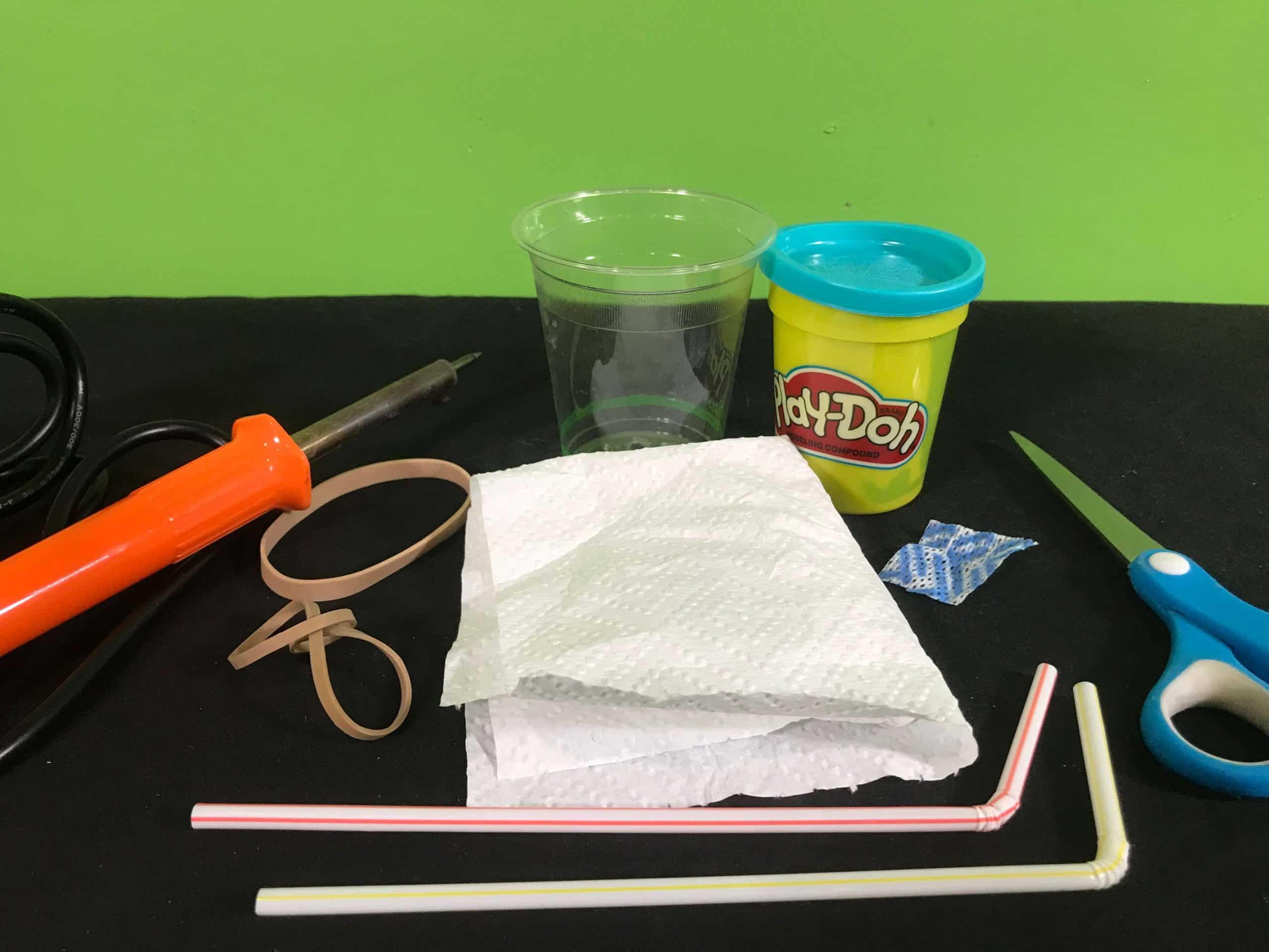 Make an insect pooter science experiment - materials needed