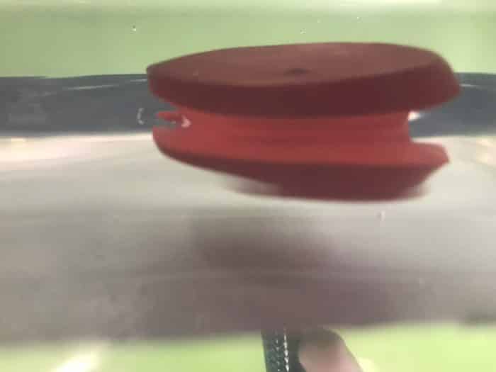 Underwater telephone science experiment - funnel underwater