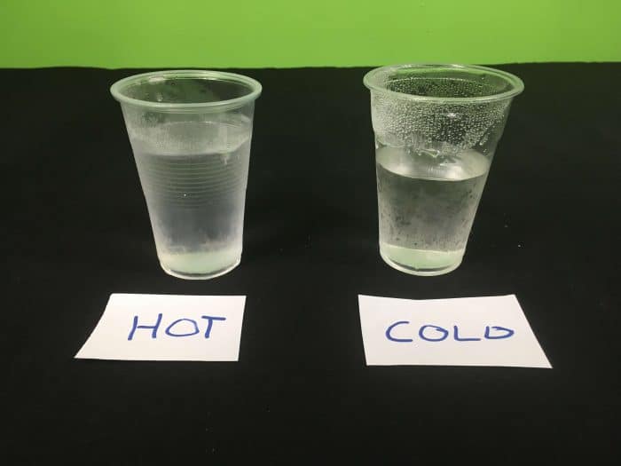 What freezes first, hot or cold water Science Experiment - end results