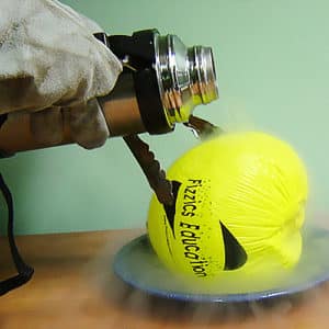 Liquid nitrogen on a balloon