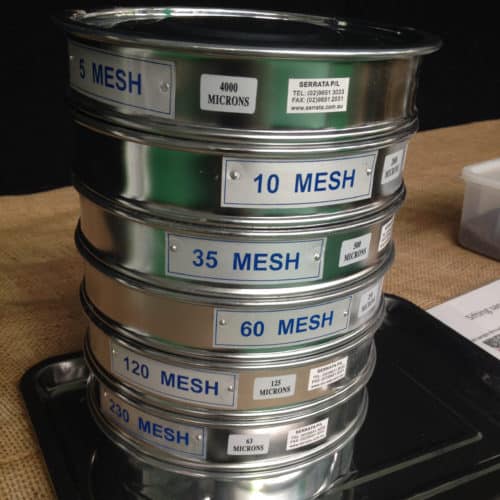 Stack of sieves