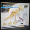 T-Rex Dinosaur woodcraft Excavation kit with information about the wooden T-Rex