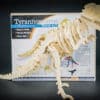 T-Rex woodcraft skeleton in front of its box