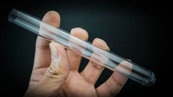 Clear plastic test tube (pkt 10)