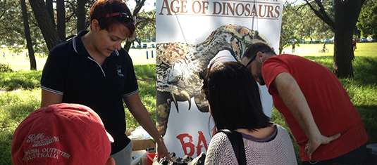 Walking with Dinosaurs DVD launch at centennial parklands May 2014