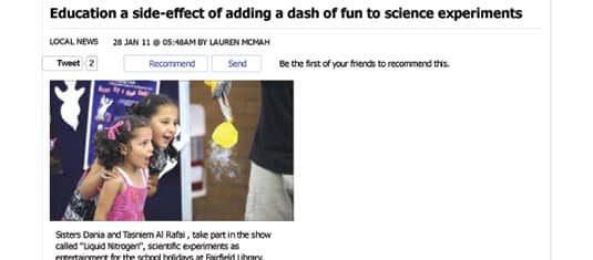2011 Education a side-effect of adding a dash of fun to science experiments - Local News - News - Fairfield Advance