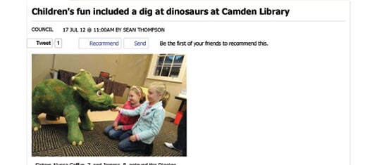 2012 Childrens fun included a dig at dinosaurs at Camden Library - Council - News - Macarthur Chronicle Camden Edition