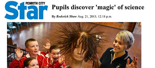2013 Penrith City Star - Pupils discover magic of science with Holly