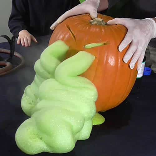 Vomiting pumpkin from elephants toothpaste