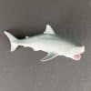 Great white shark replica with open mouth - side view