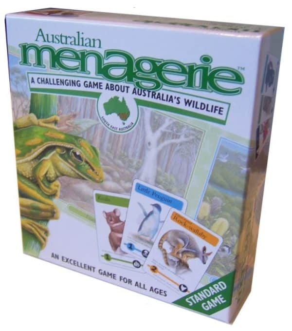 Australian menagerie card game kit (picture of a frog on the front of the box)