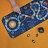 A close up of the boardgame of the Create your own solar system