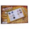 Mineral science kit box showing the 12 minerals and a list of the equipment contained