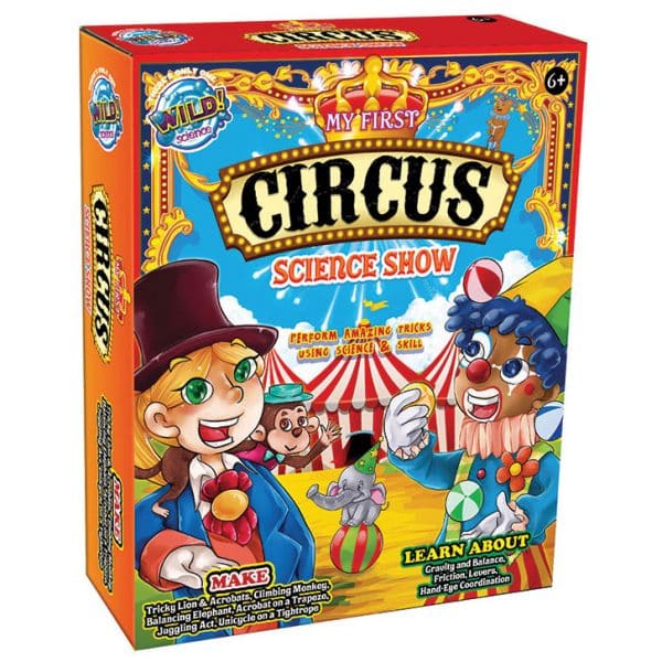 The My First Circus Science box showing a clown in front of a big top
