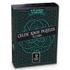 The celtic knot puzzle box . The colours are dark green and forest green with celtic motifs