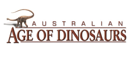 Australian Age of Dinosaurs logo showing a sauropod