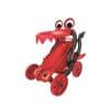 4M KidzRobotix Dragon robot assembled. Its red with cartoon style eyes